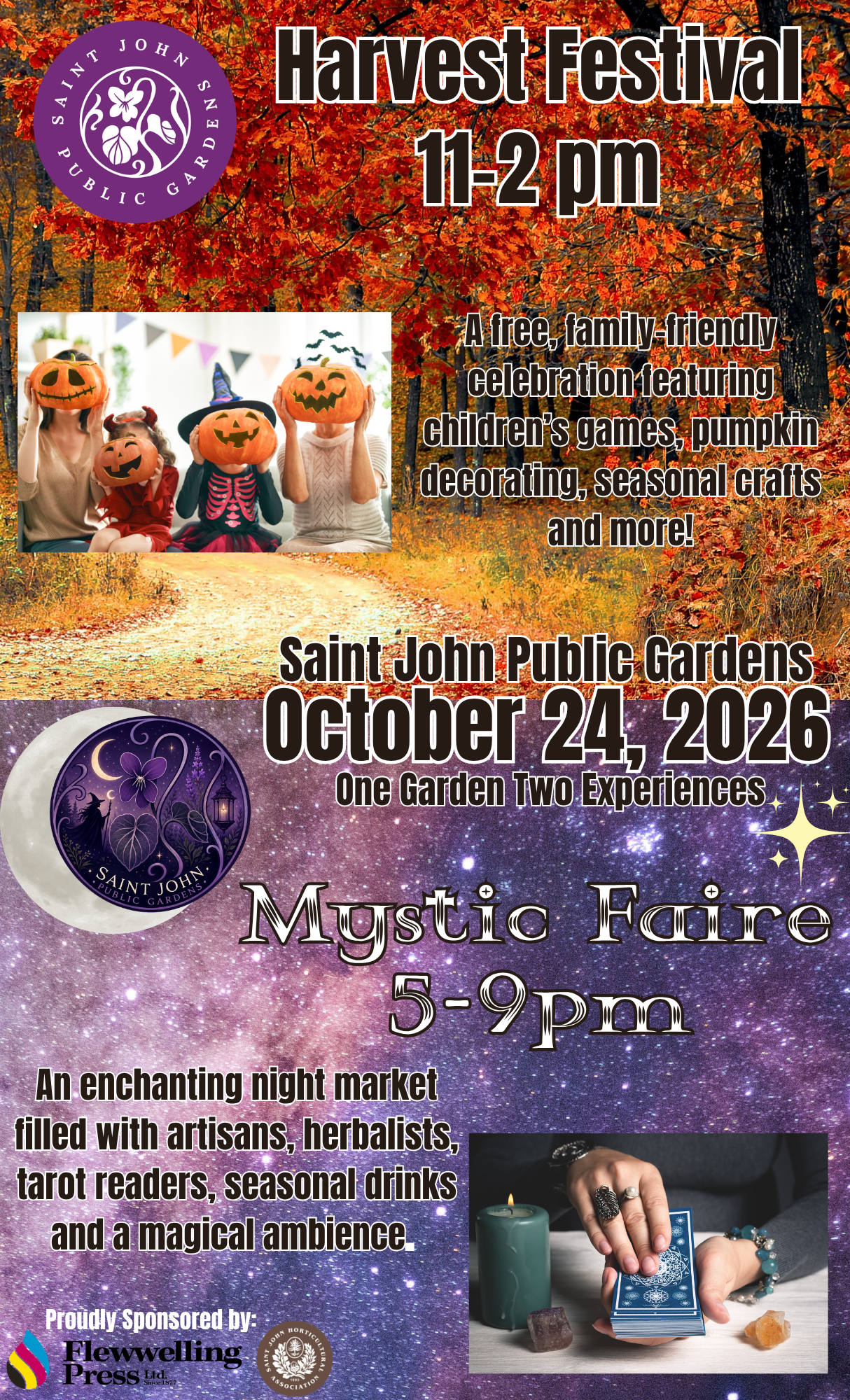 Saint John Public Gardens: Harvest Festival & Mystic Fair 2026